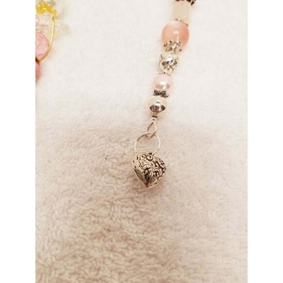 Three pink silver and white Christmas icicle ornaments c23 - Picture 7 of 11